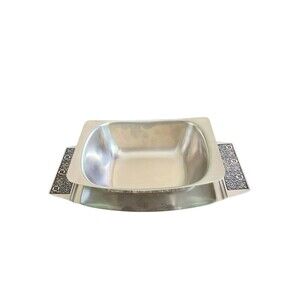 Vintage Stanley Roberts 18-8 Stainless Steel Gravy Boat Serving Dish Set MCM